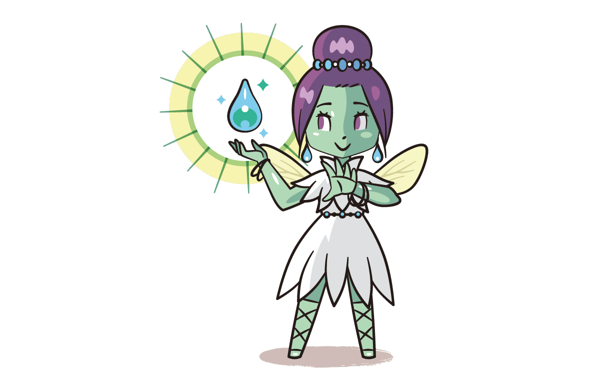 放射能泉｜困った人の望みを叶える魔法使いのイラスト