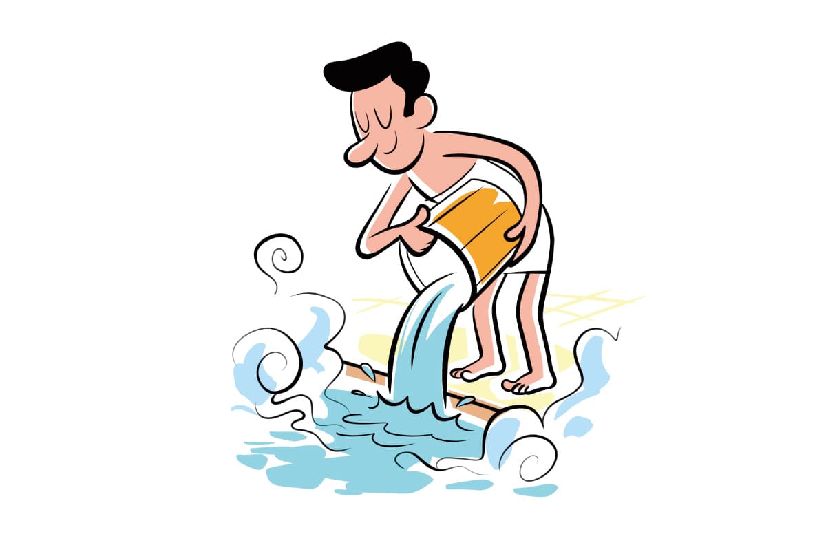 .勝手にお湯をうめる。