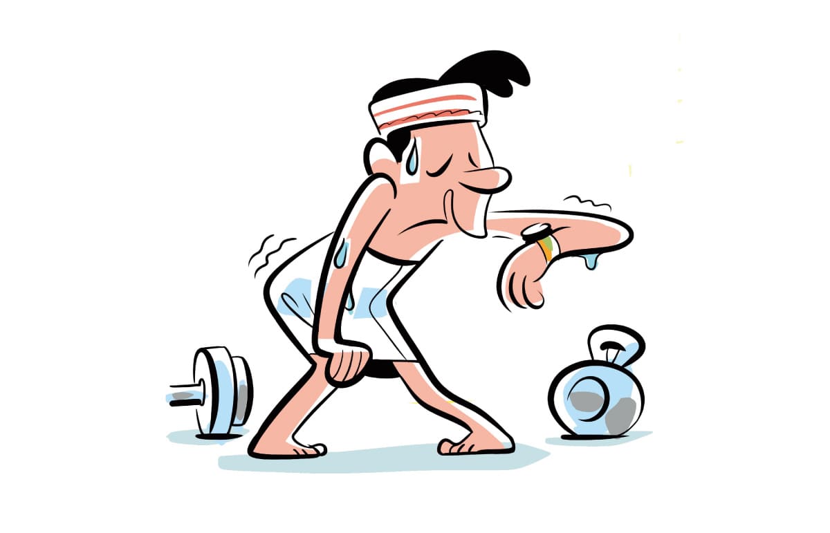 運動後30分してから入るイラスト