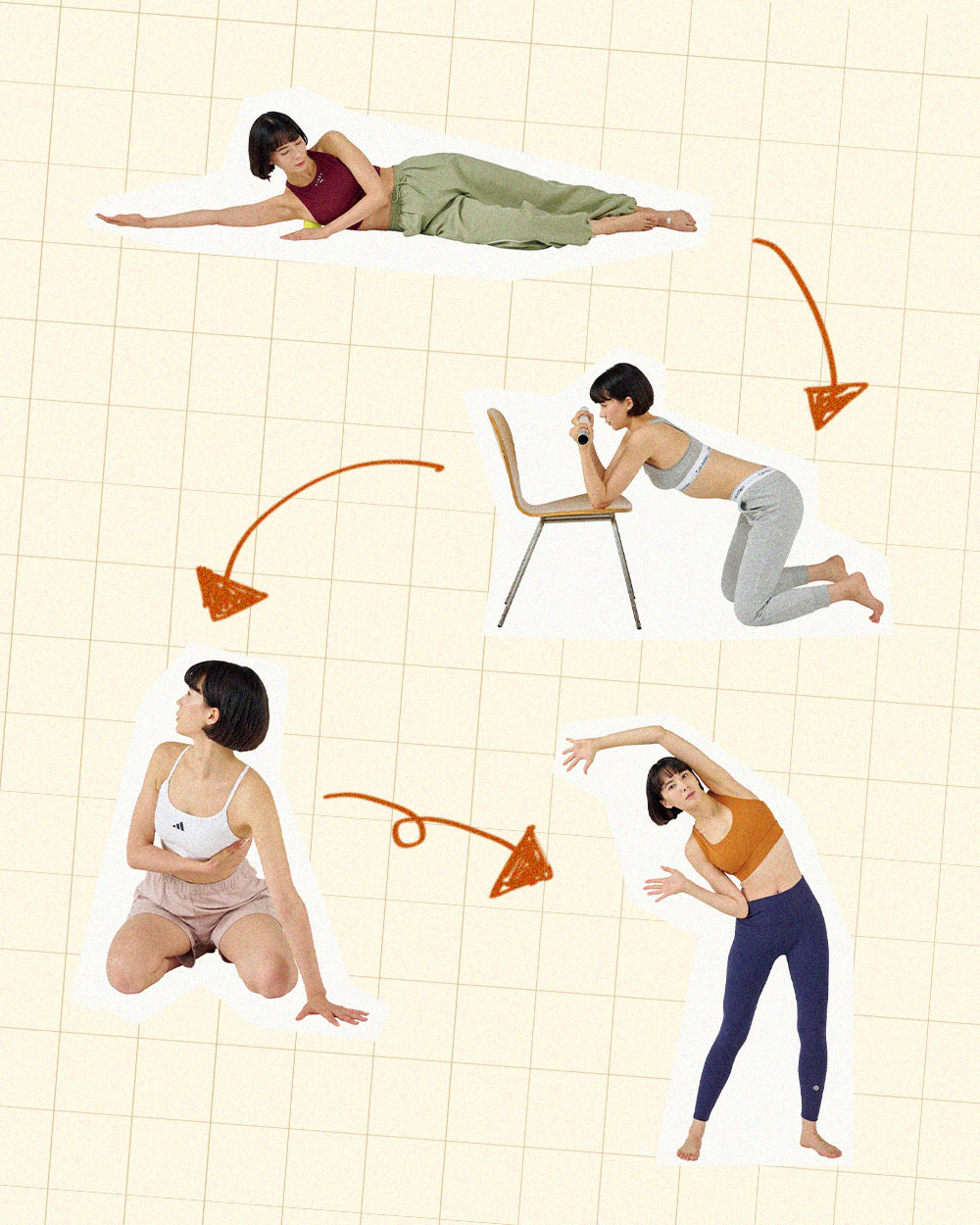 肩甲骨を目覚めさせる4つのステップ。