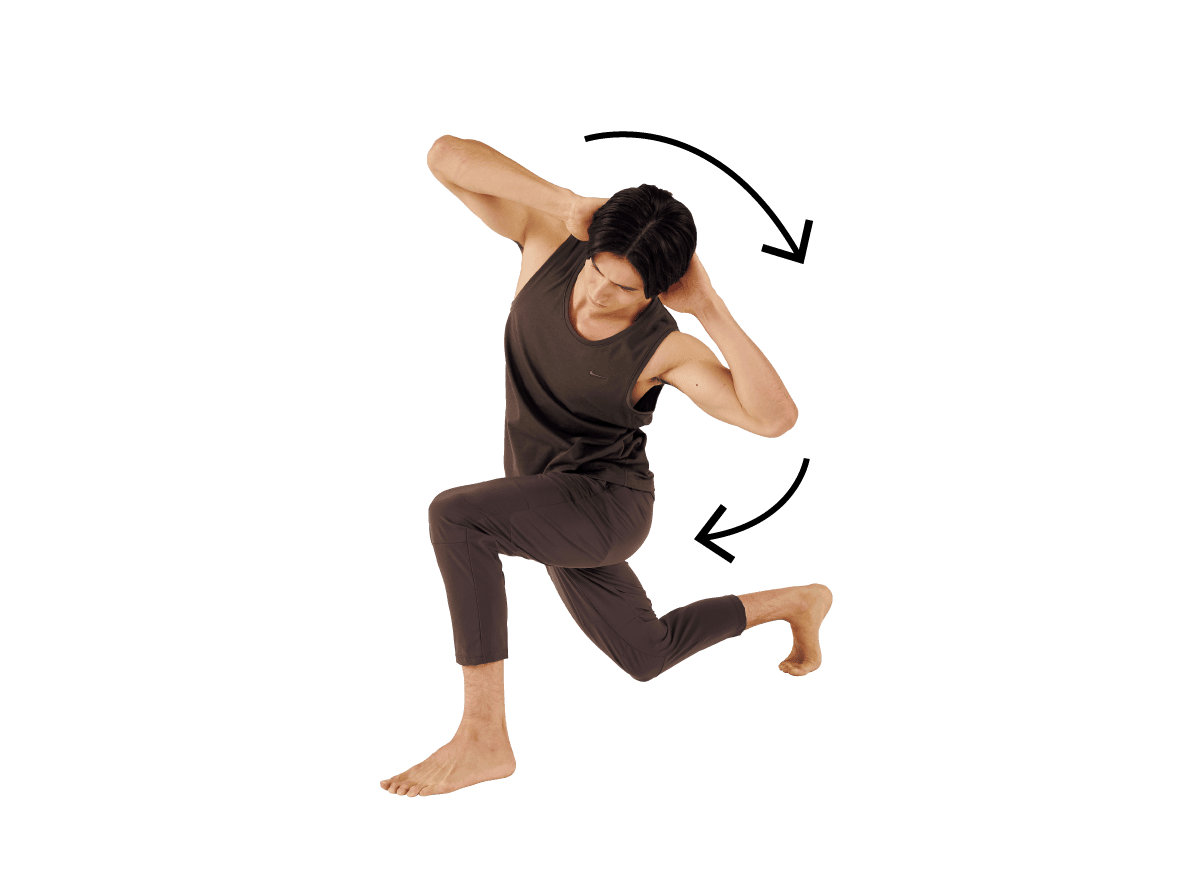 スタガードスクワット&エルボーサークル