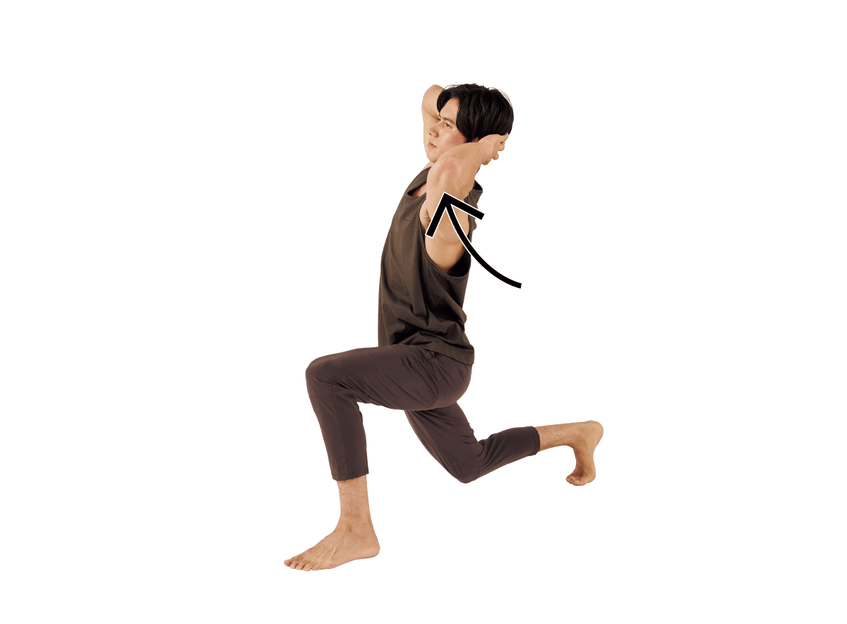 スタガードスクワット&エルボーサークル