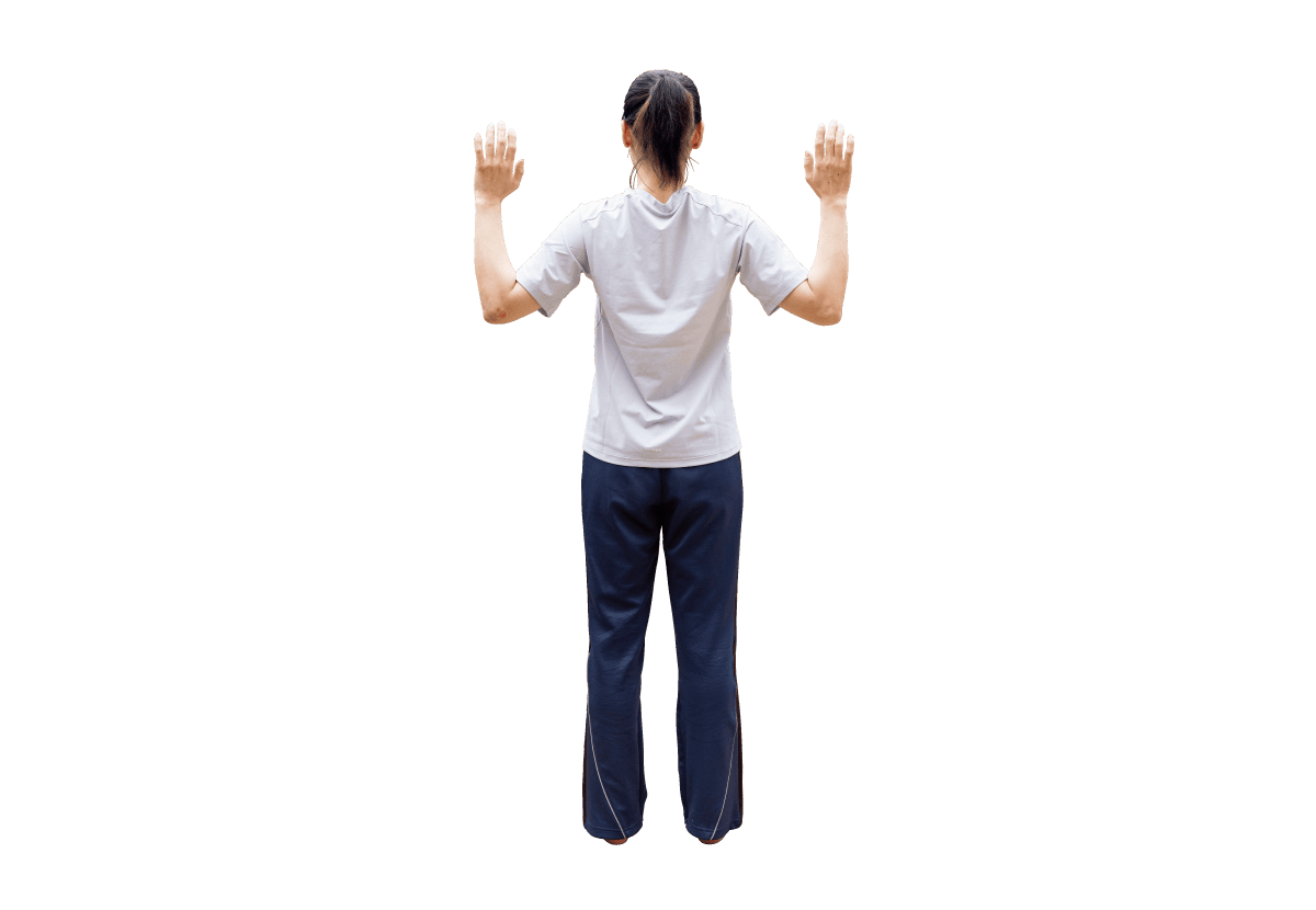 肩甲骨を寄せる画像