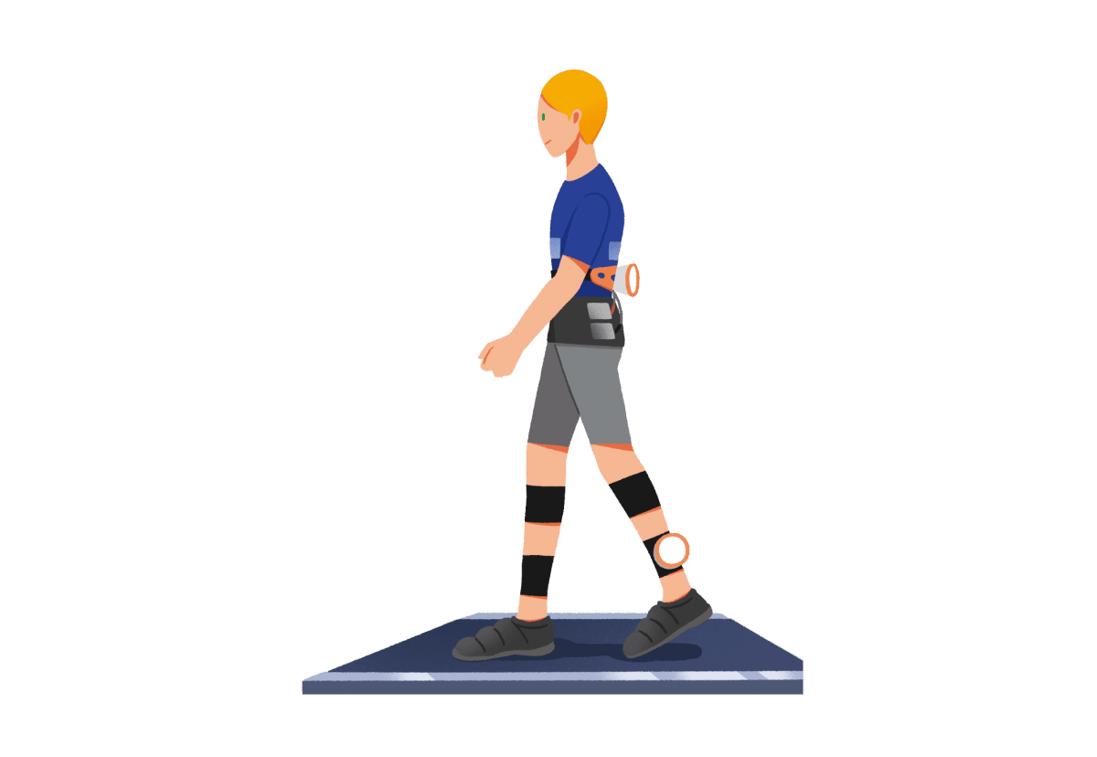 FAST walkを使用して歩いているイラスト