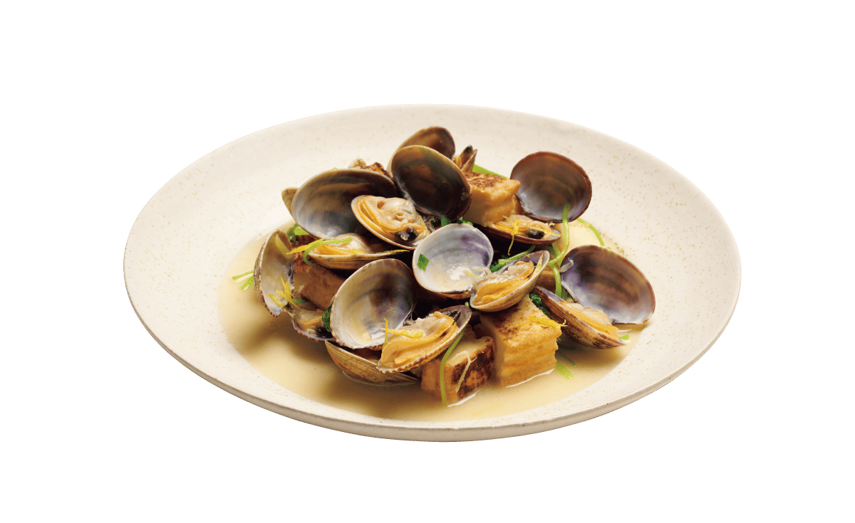 アサリと厚揚げのワンパン蒸し