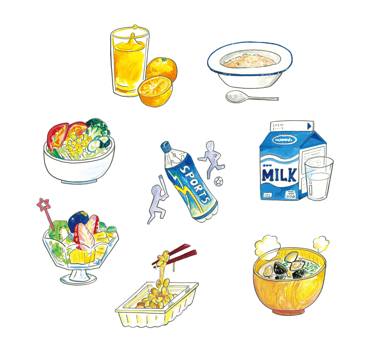 朝食のイラスト