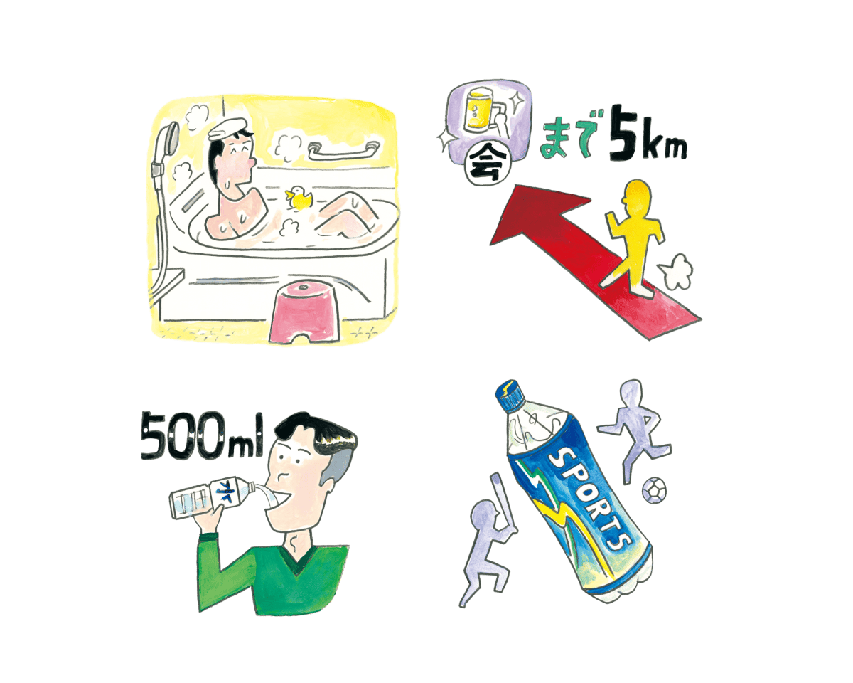 翌朝はフルーツとタンパク質。名医の外飲み・アフターケア。
