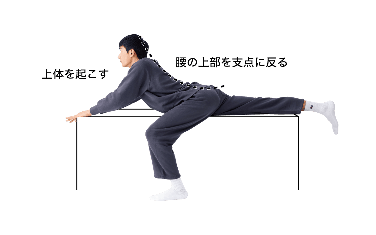 腰上ストレッチ