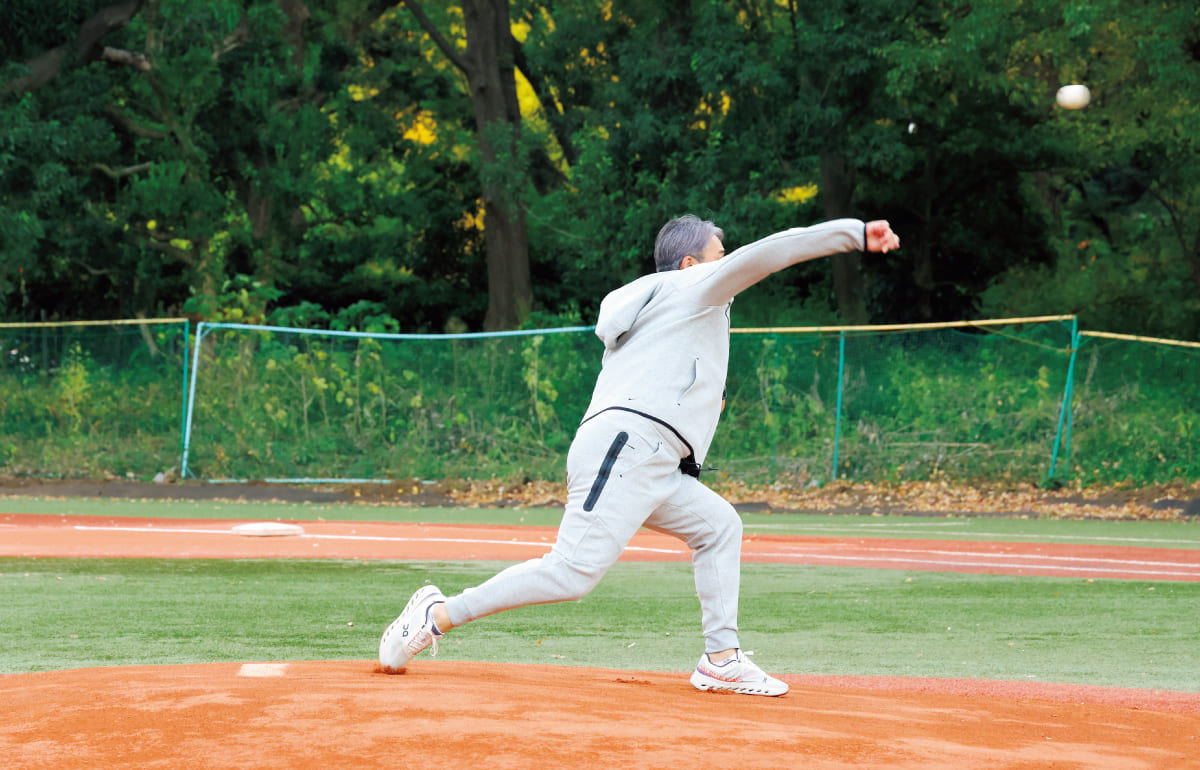 5.指先で球を切る