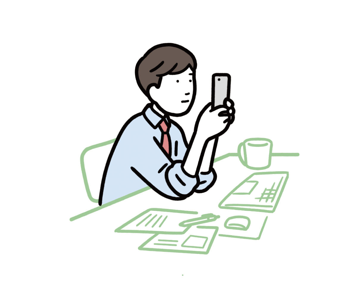 肘つきスマホチェックで肩こり解消！