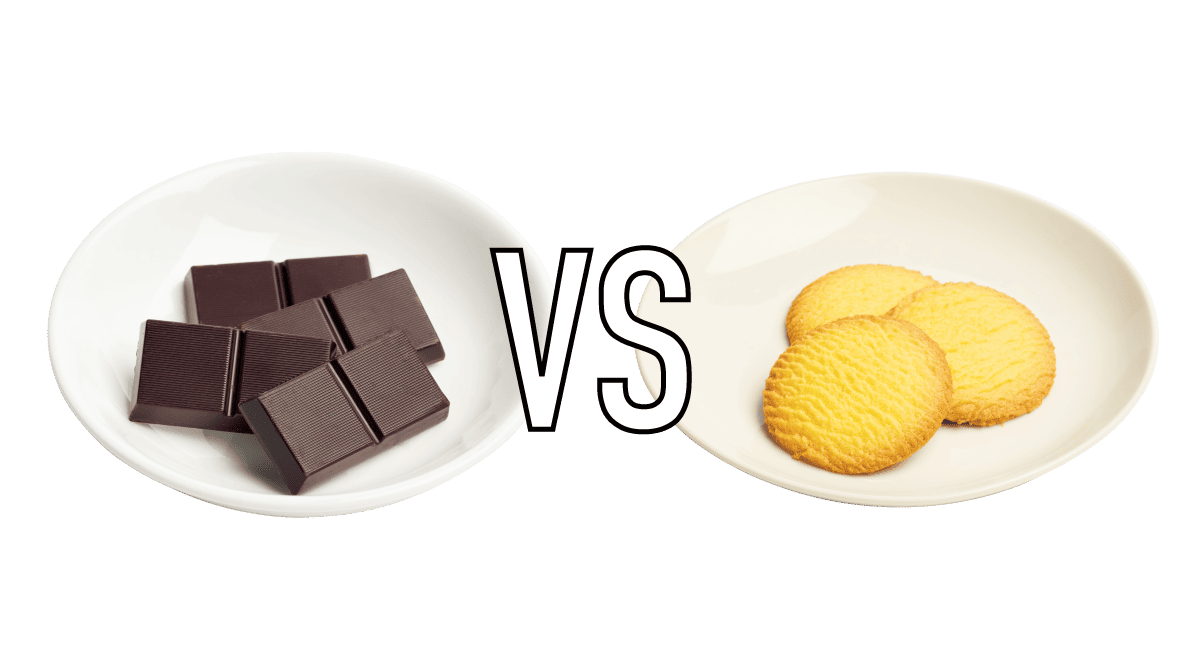 ハイカカオチョコ VS クッキー