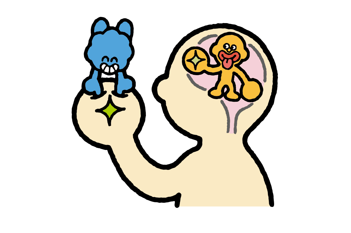 脳とツボの関係を示したイラスト