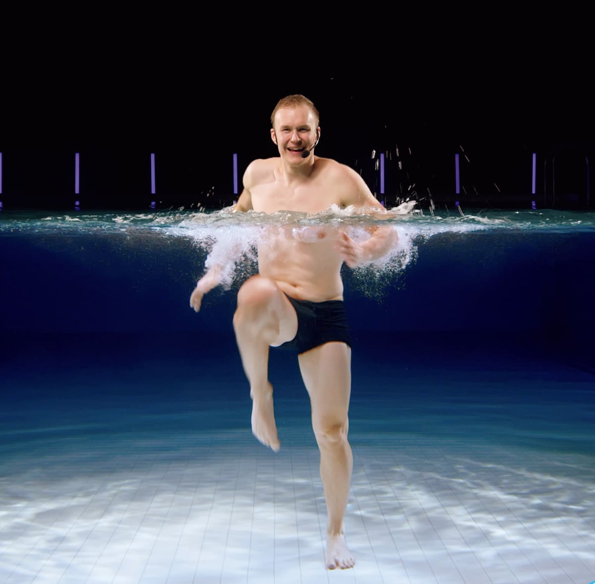 Aqua sports & spaでプログラムをこなしている様子