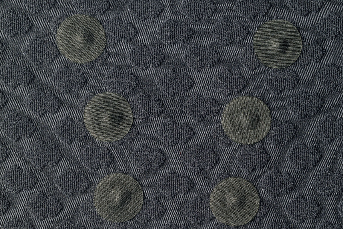 洋服についている磁気の拡大図