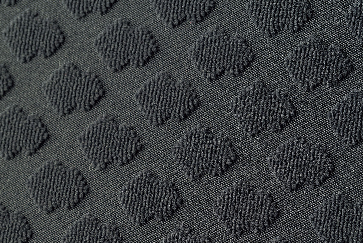 生地裏の凹凸を拡大した図