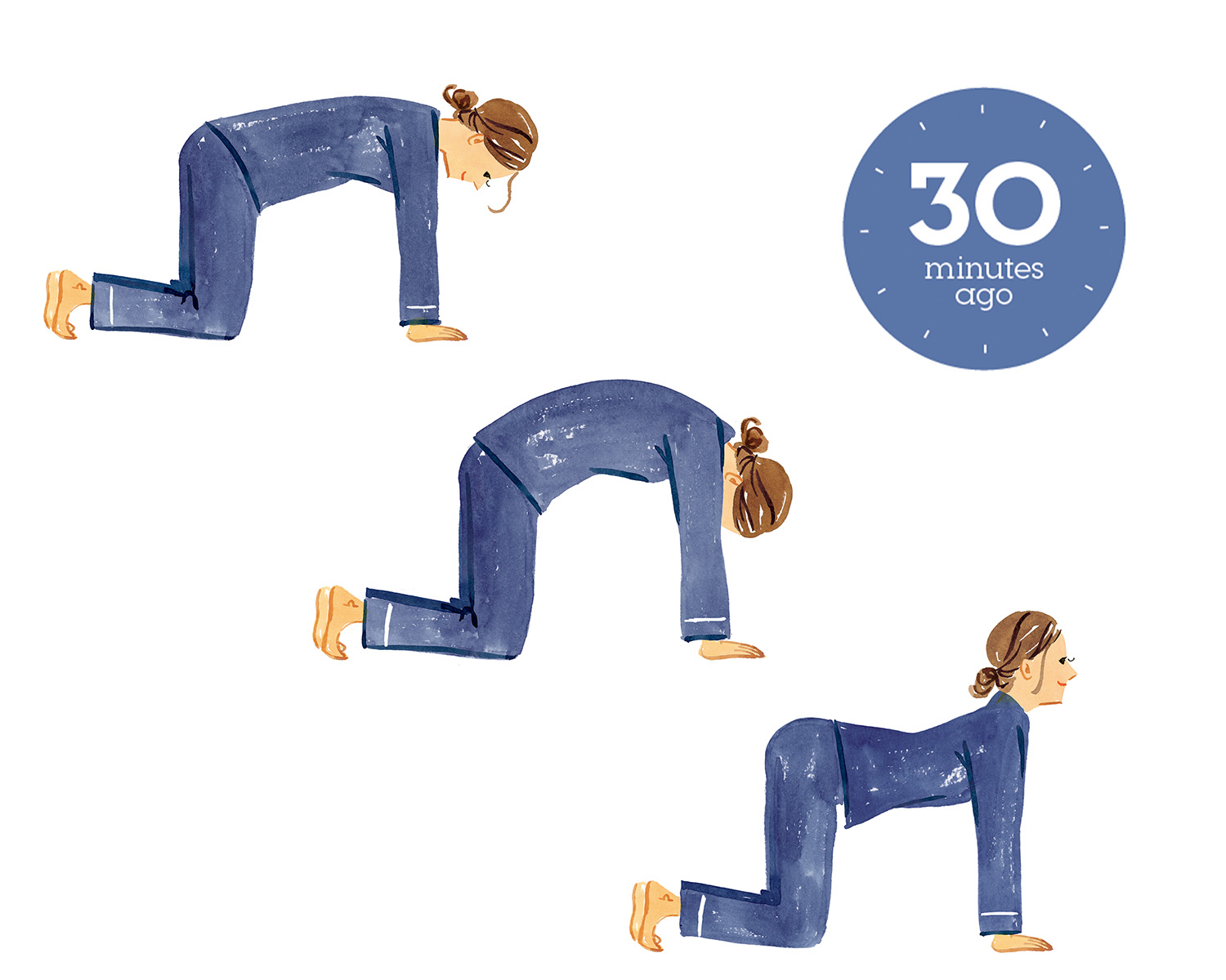 ストレッチ3.背骨を動かしてカラダのこわばりを取る。