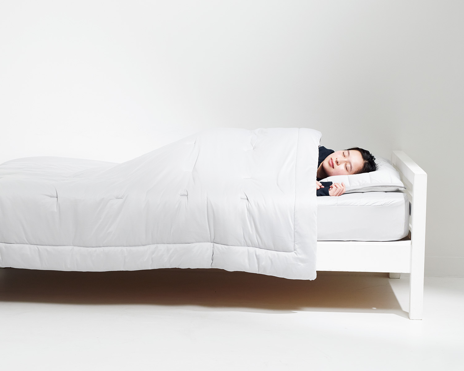 【5分前】深呼吸と調温・調湿でいい入眠に導く。