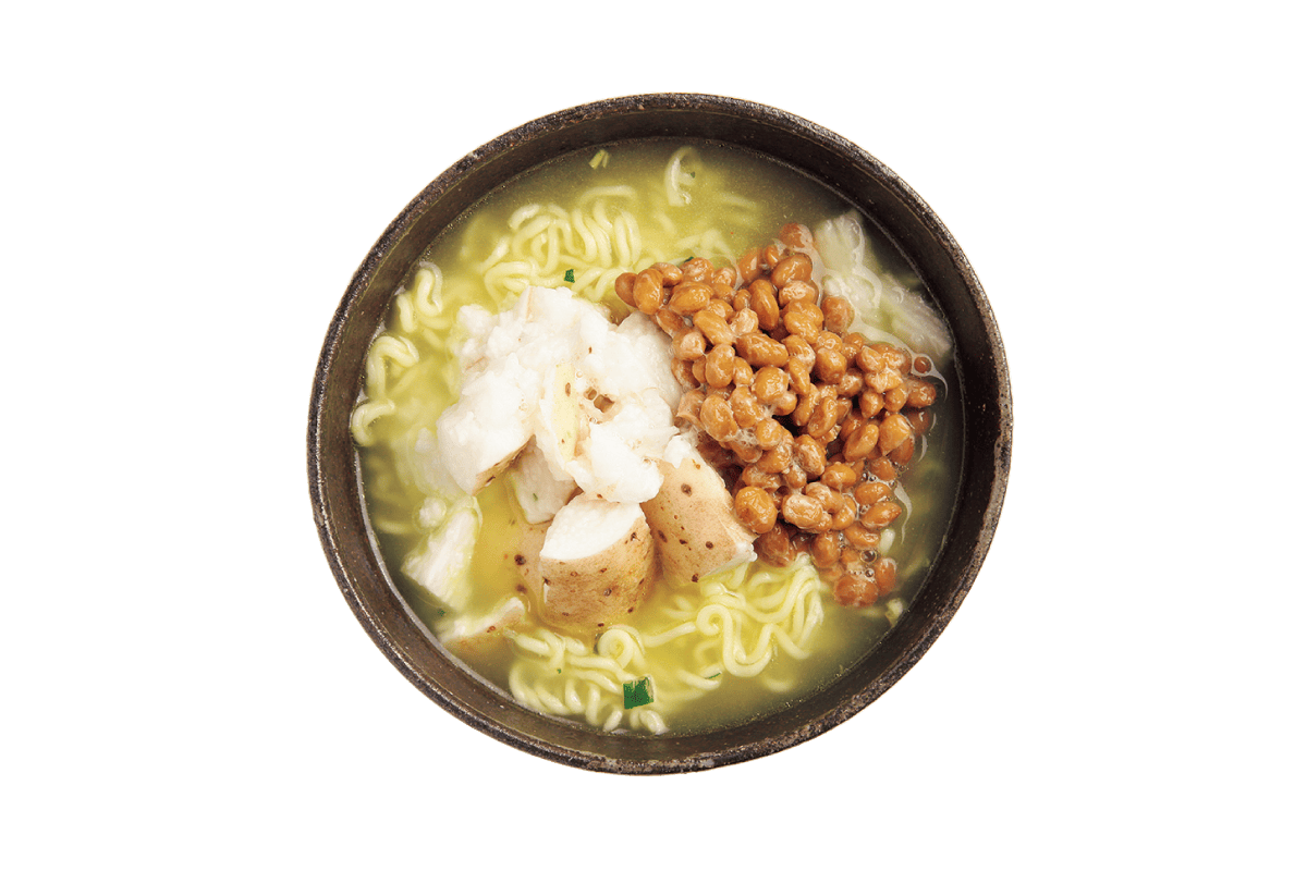 長芋・納豆+インスタントラーメン