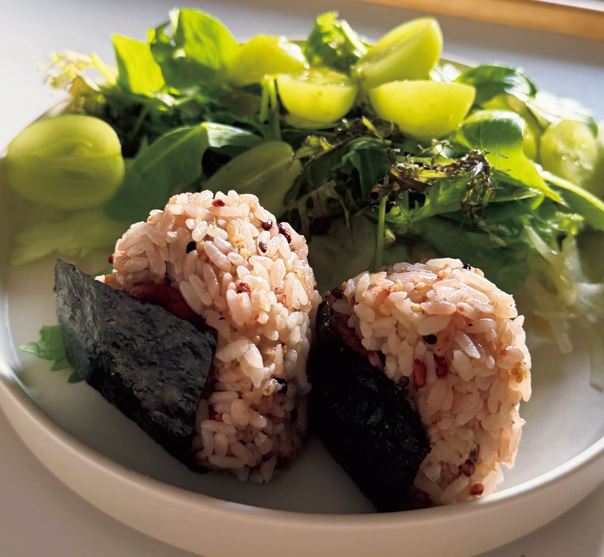 酵素玄米をおにぎりの写真