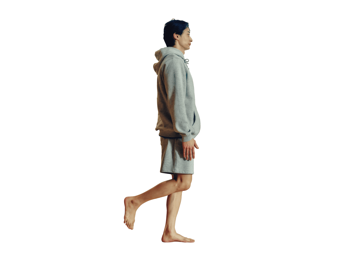 シングルレッグスティッフレッグ デッドリフト&リーチしている入江陵介さん