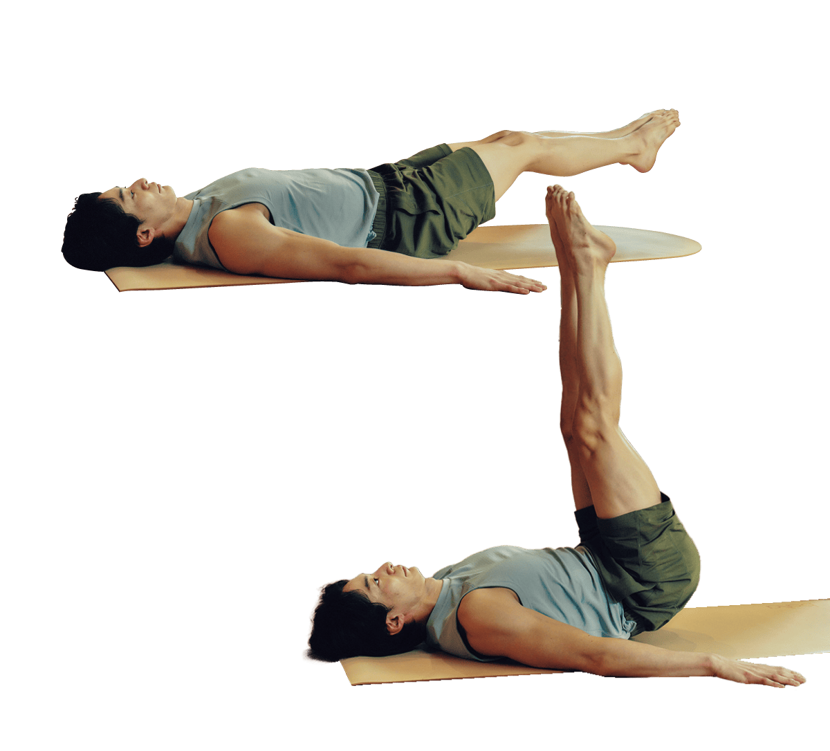 ペルビックリフトしている入江陵介さん