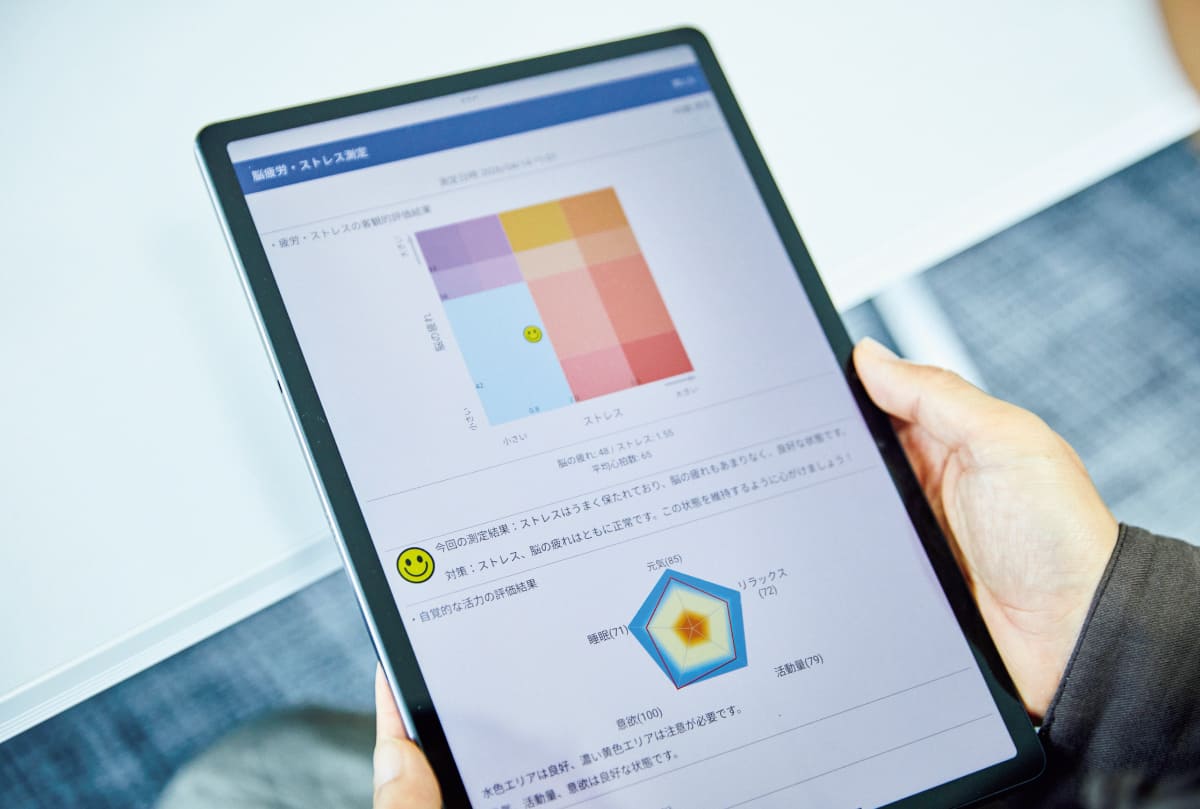 結果がでて確認している様子