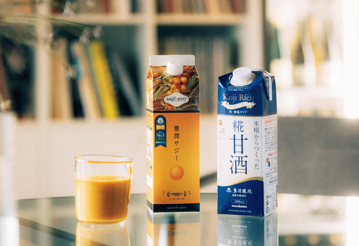 愛用しているサジーや甘酒