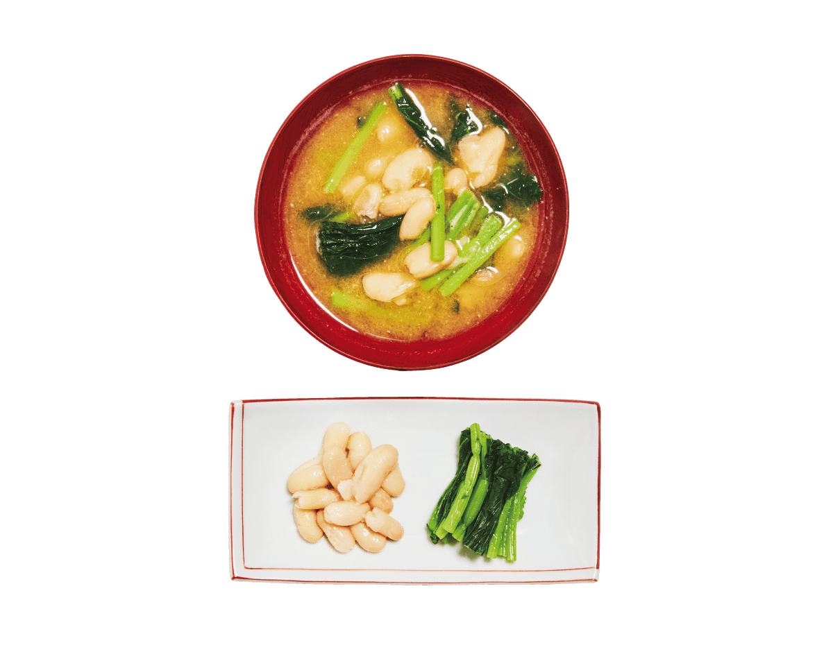 インゲン豆+ケール