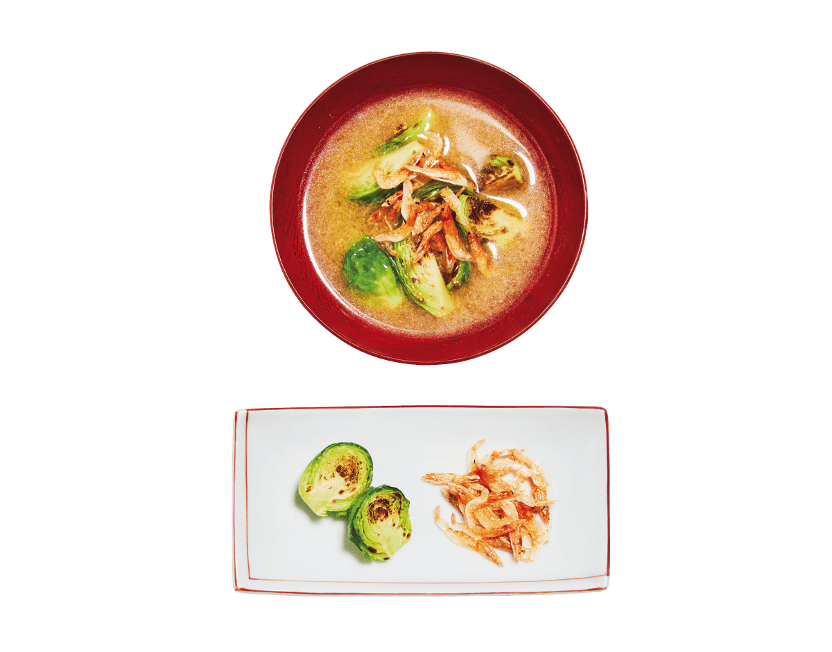 芽キャベツ+乾燥サクラエビ