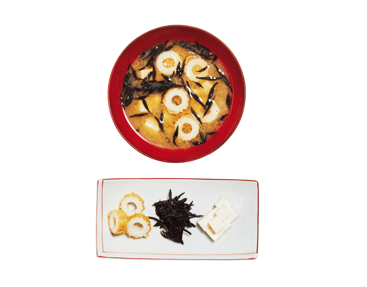 ヒジキ+木綿豆腐+ちくわ