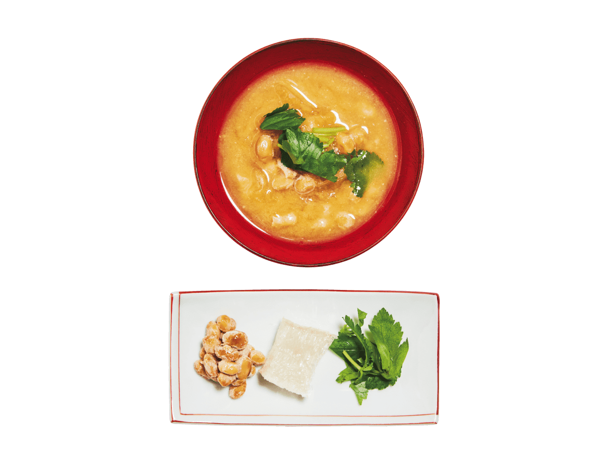 テングサ+納豆+三つ葉