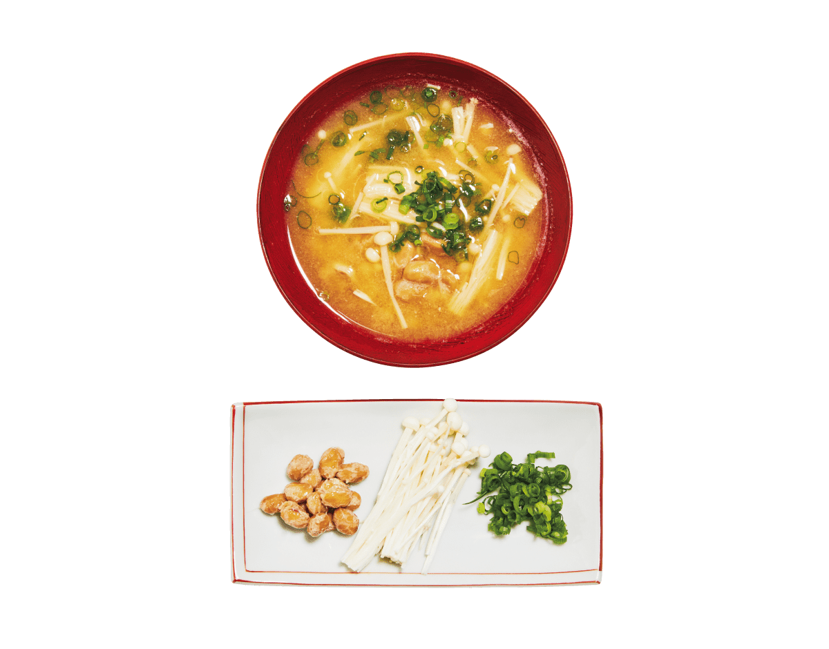 エノキタケ+納豆+万能ネギ