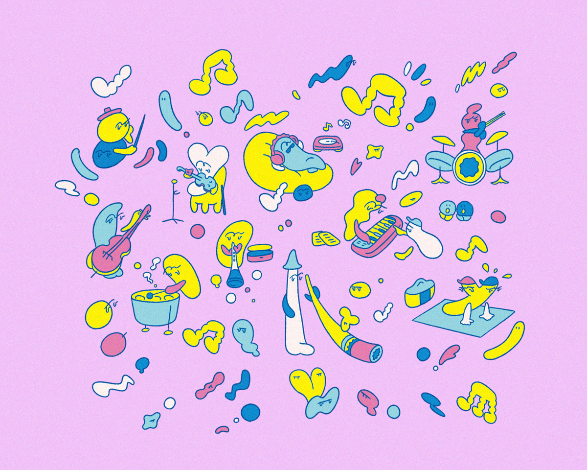 腸内細菌の様子をイラスト化