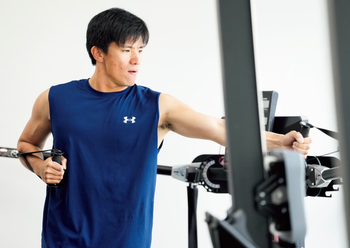 櫻間達也（ローイング）のトレーニング姿