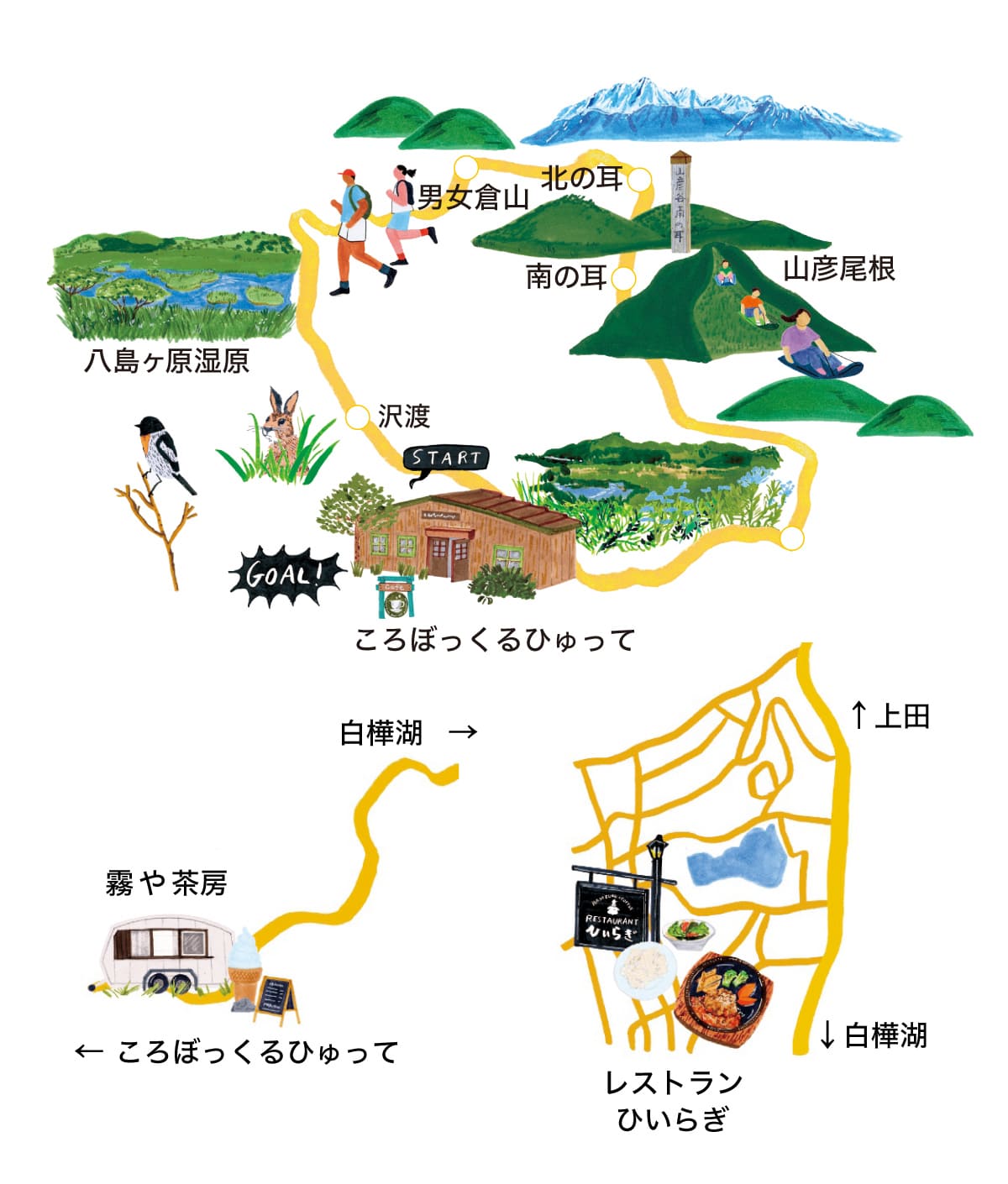 霧ヶ峰コースマップ