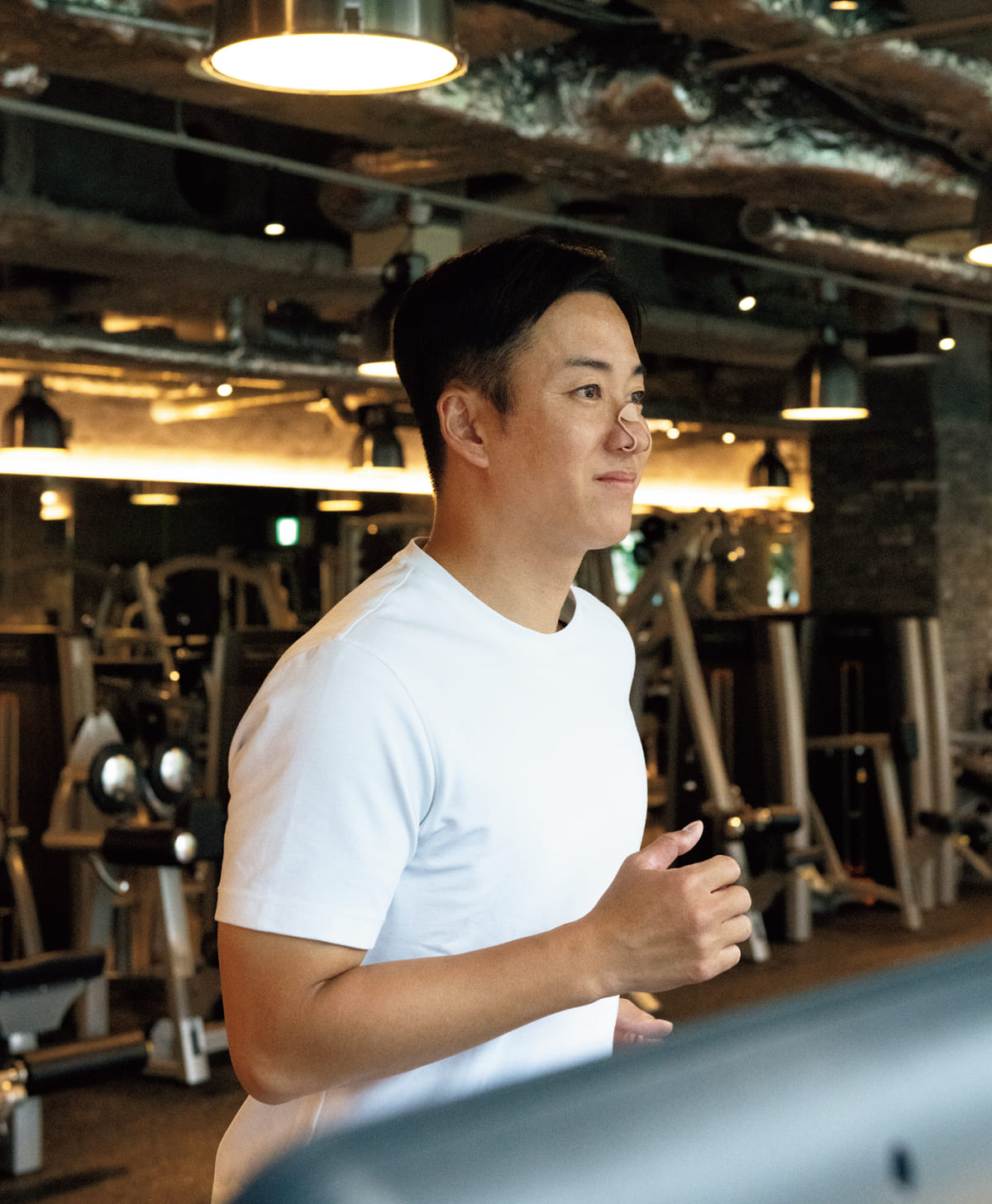 鼻孔拡張器《noson》をつけて運動している様子