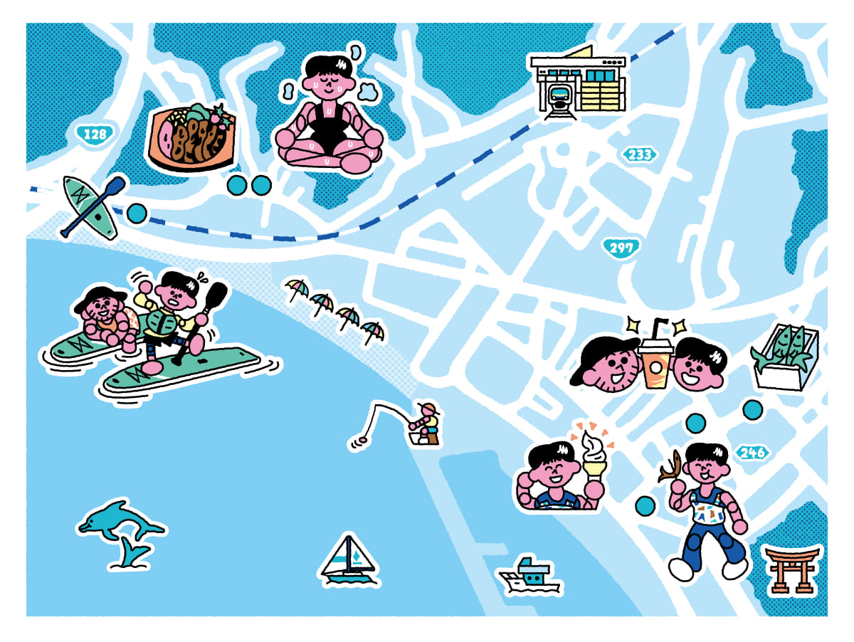 勝浦のコースマップ