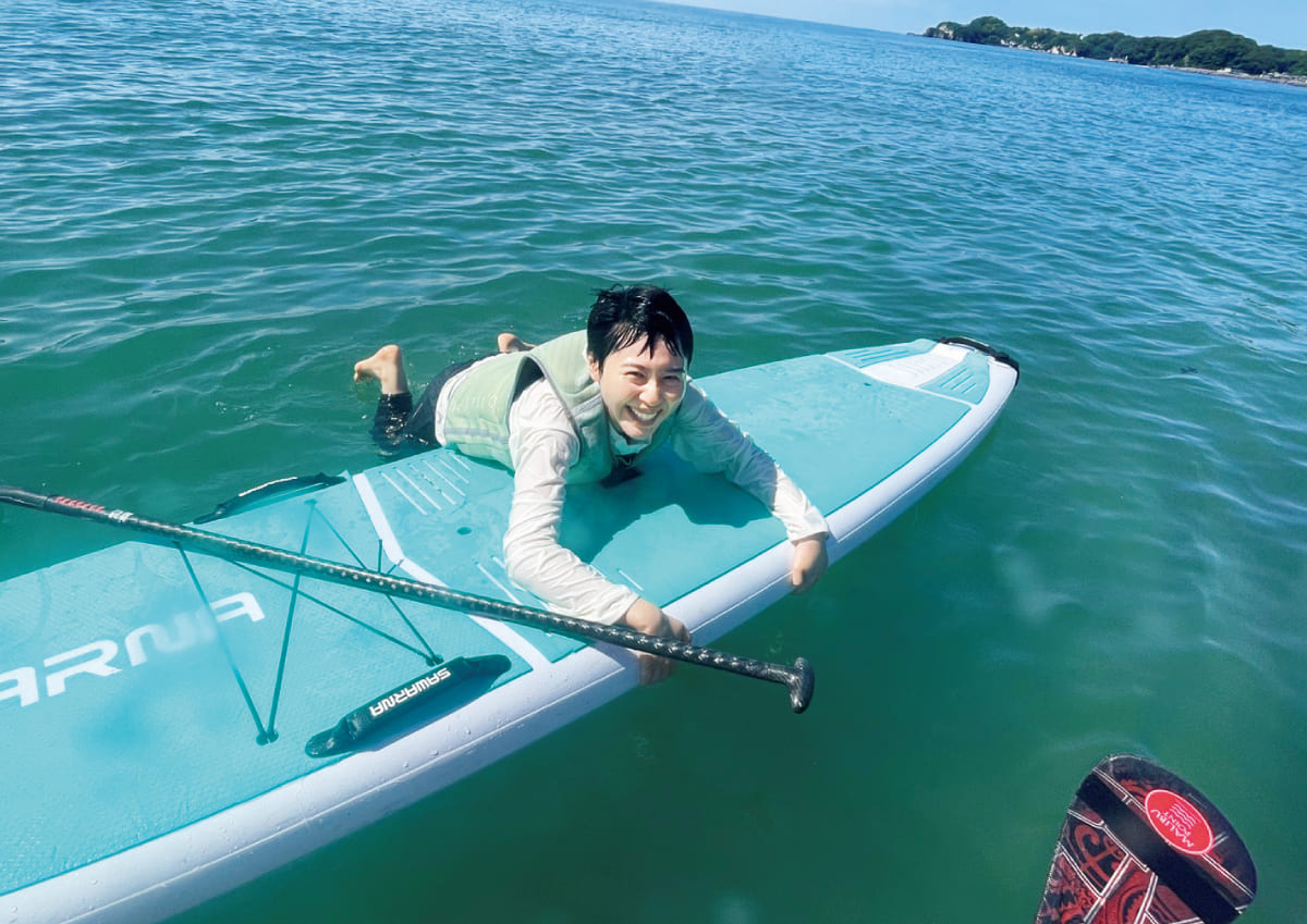 SUPに浮いている様子