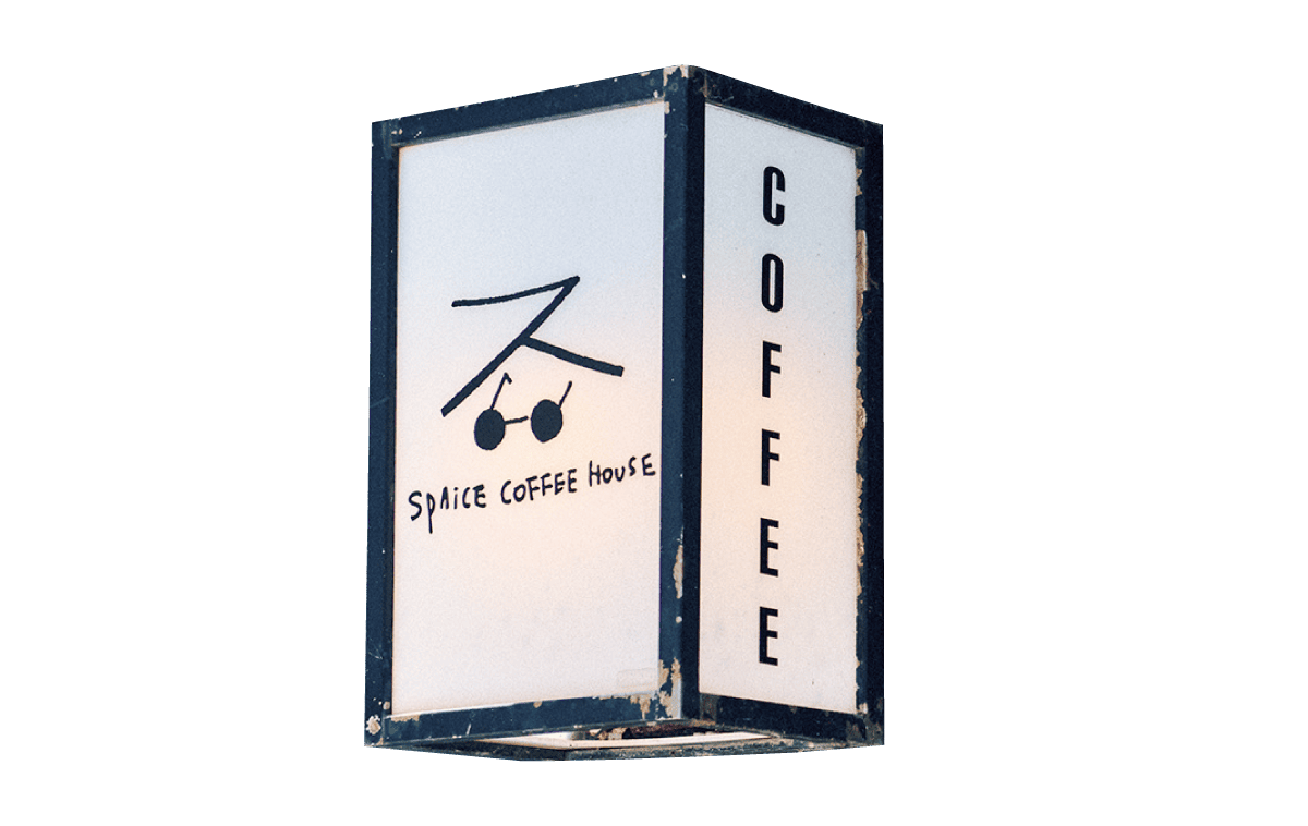 〈SPAiCE COFFEE HOUSE〉看板