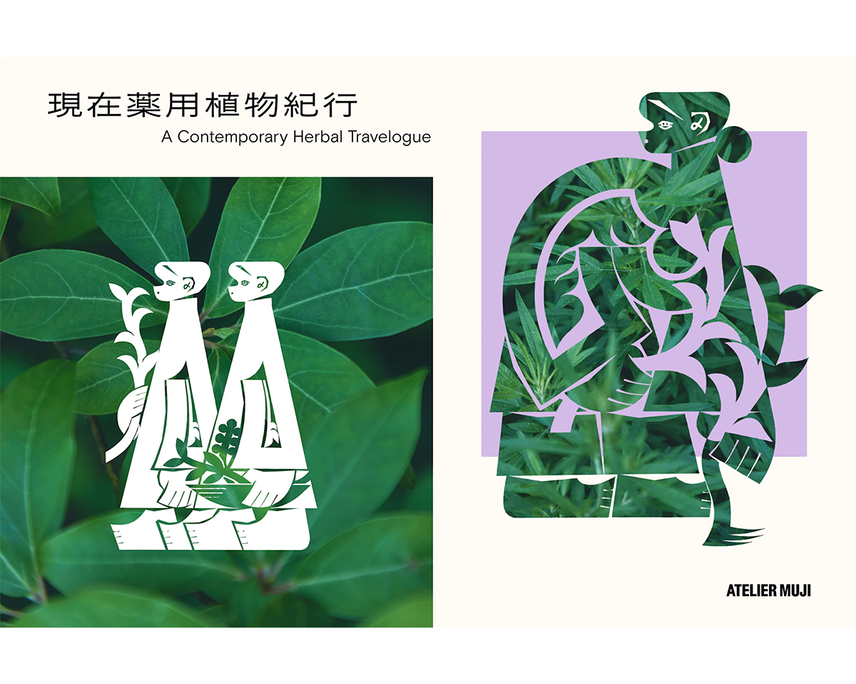 「ATELIER MUJI GINZA」で開かれる「現在薬用植物紀行展」のフライヤー