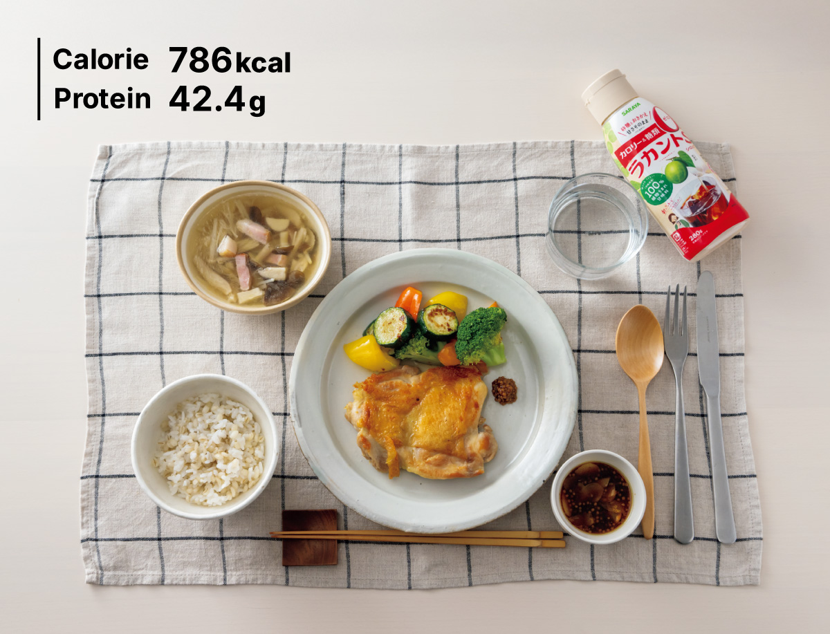 チキンステーキ・ご飯・スーう・ラカント