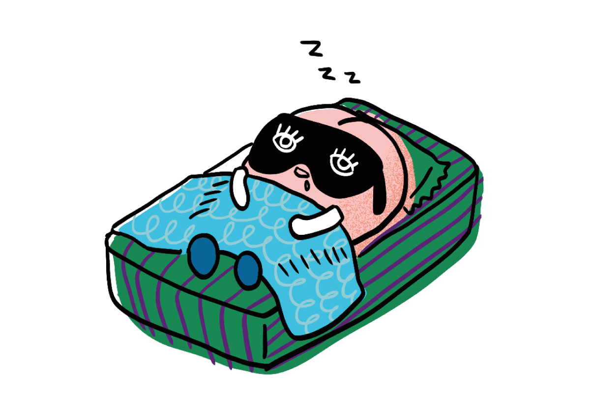 脳が寝ている様子