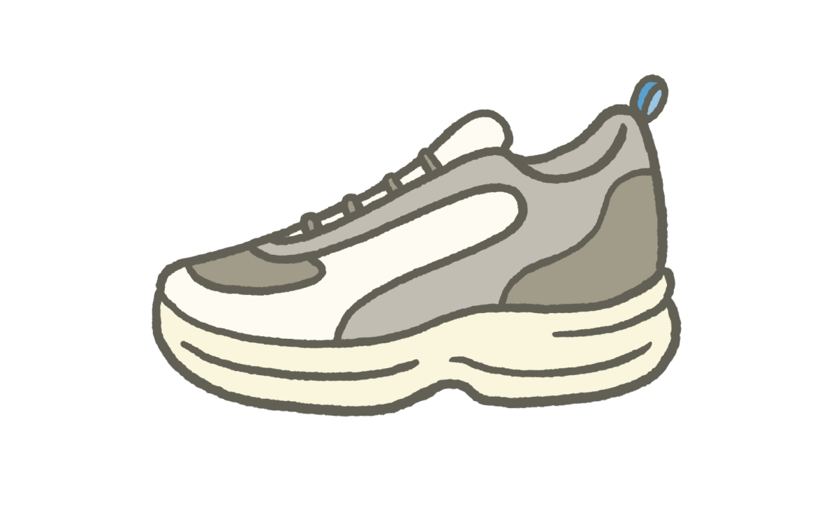 厚底ランニングシューズのイラスト