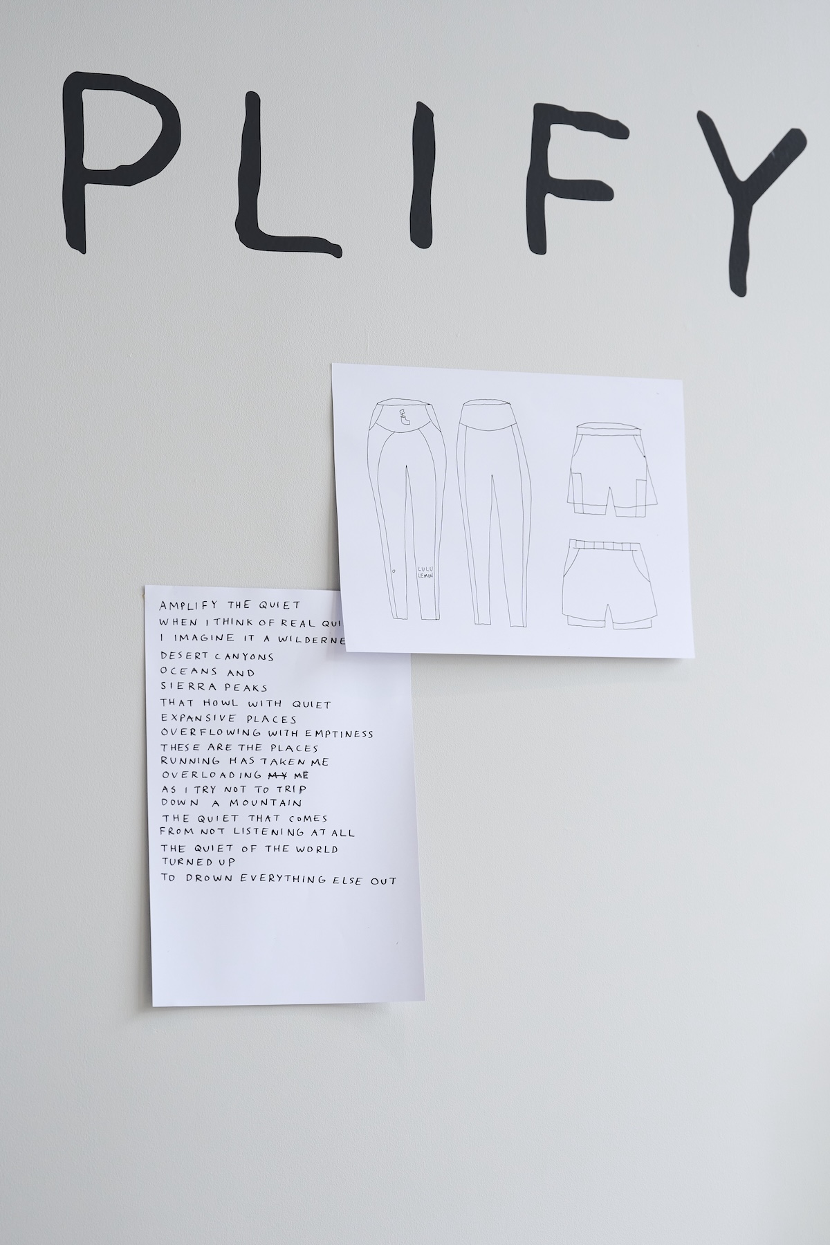 ジェフが書いた絵型と、コレクションに寄せて書いたポエム。